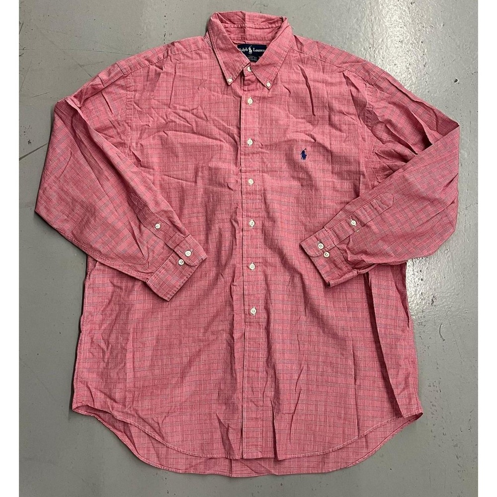 Mens Polo Ralph Lauren Plaid Classic Fit Cotton Casual Long Sleeve Shirt